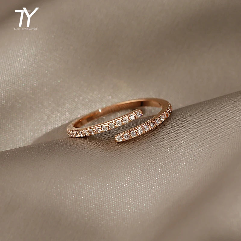 Minimalist Geometric Rose Gold Color Rings