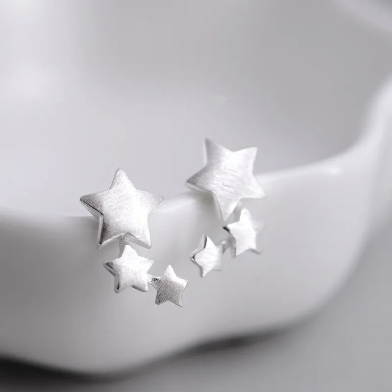 925 sterling silver Star Stud Earrings
