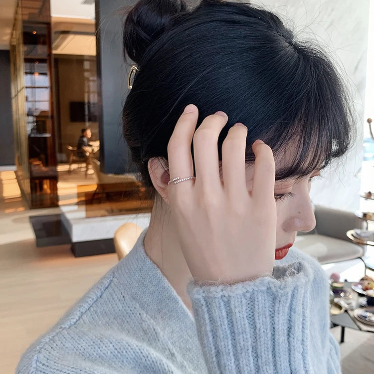 Minimalist Geometric Rose Gold Color Rings