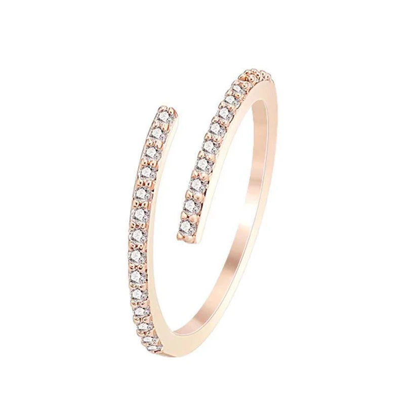 Minimalist Geometric Rose Gold Color Rings