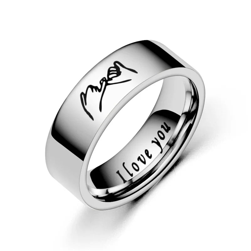 I Love You Hand in Hand Promise Ring