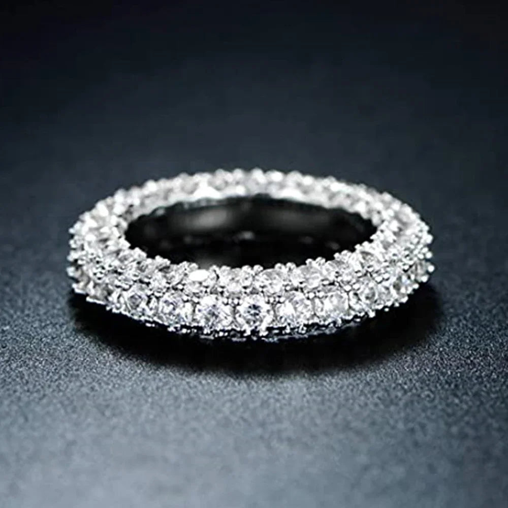 Promise Ring  Micro Paved Cubic Zirconia