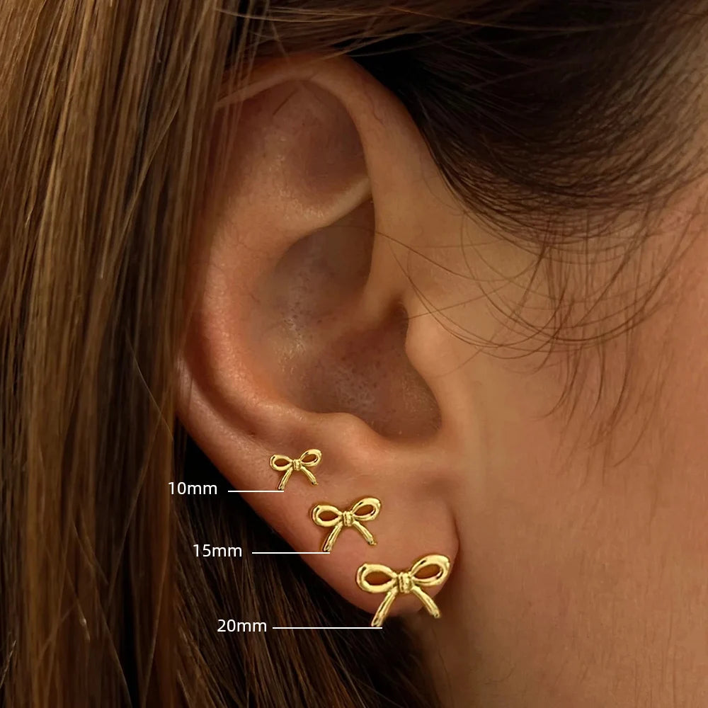 Minimalist Cute  Bow Earrings