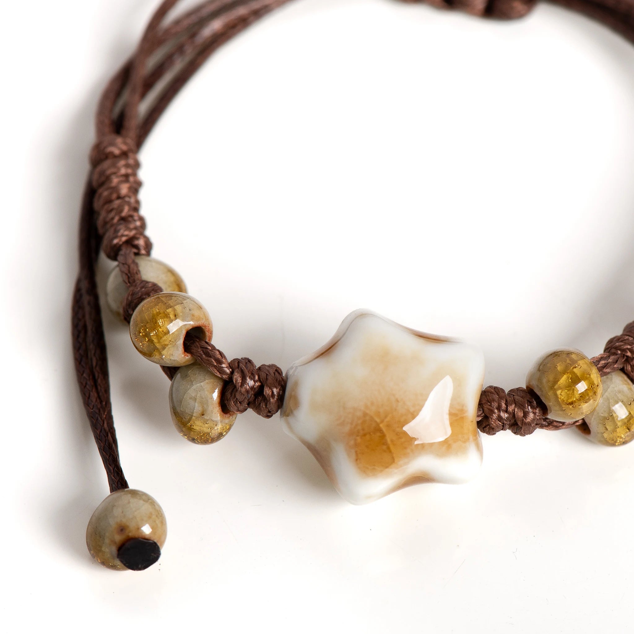 Handmade Vintage Ceramic Star Bracelet