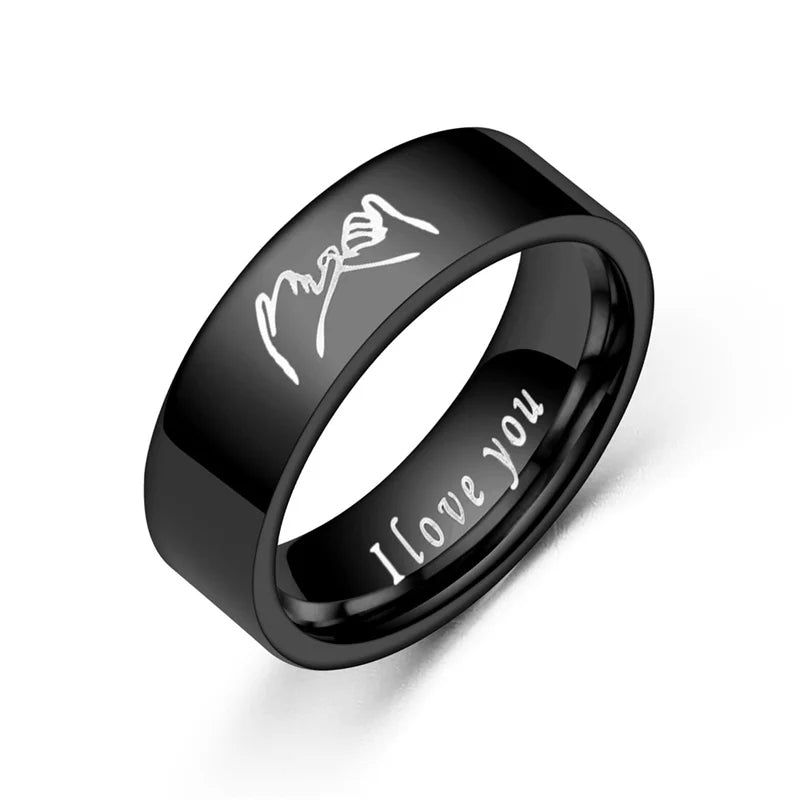 I Love You Hand in Hand Promise Ring