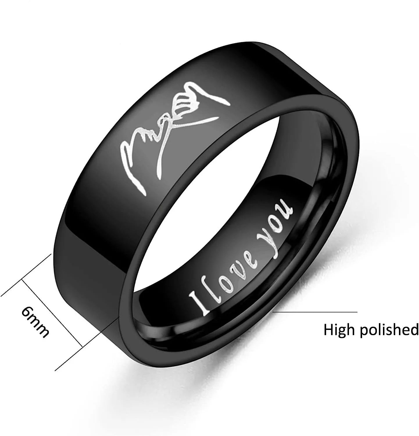I Love You Hand in Hand Promise Ring