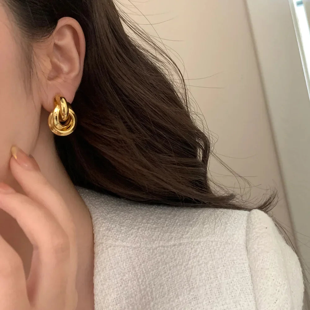 Round Stud Earrings