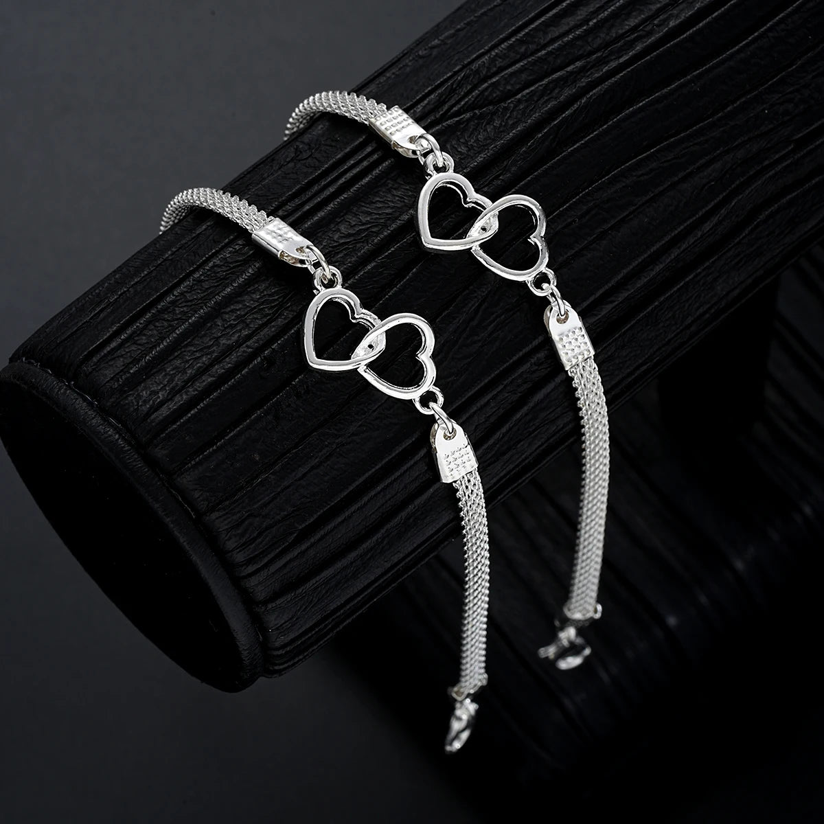 2 Pcs Set Love Heart Couple Bracelets