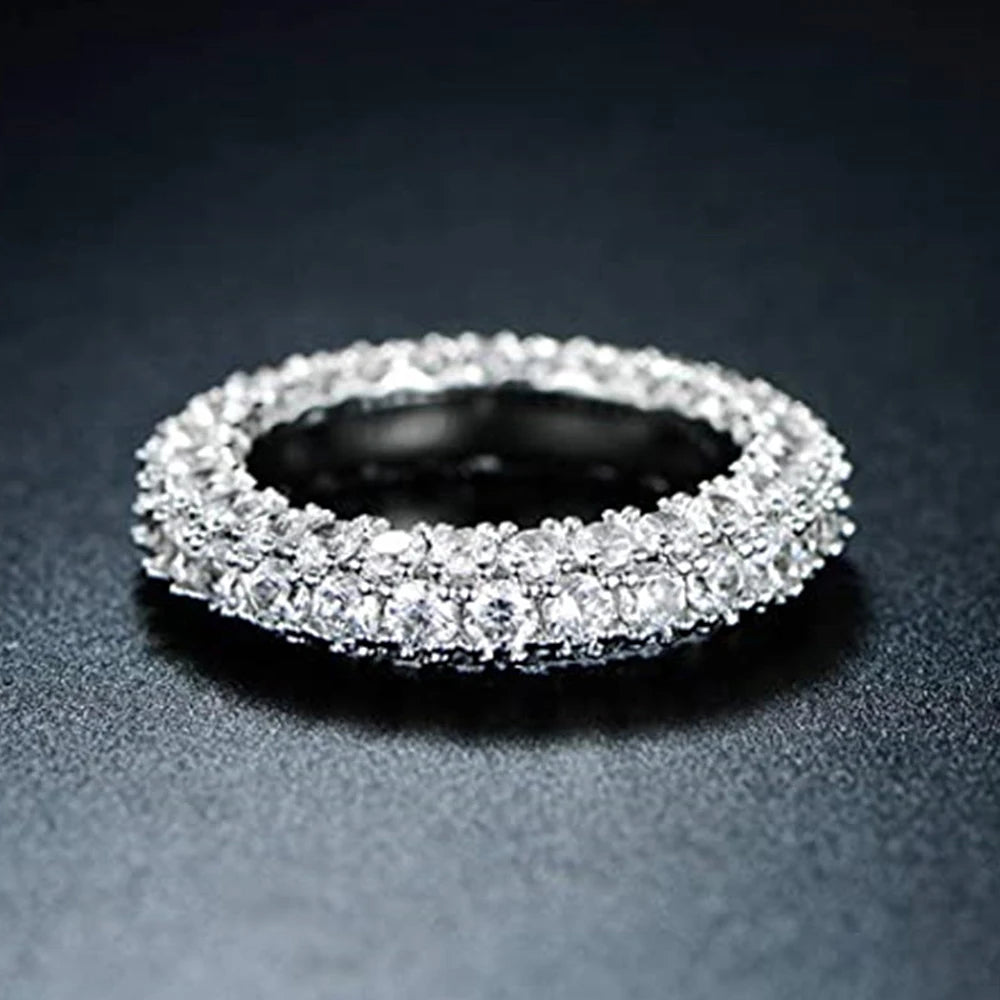 Promise Ring  Micro Paved Cubic Zirconia