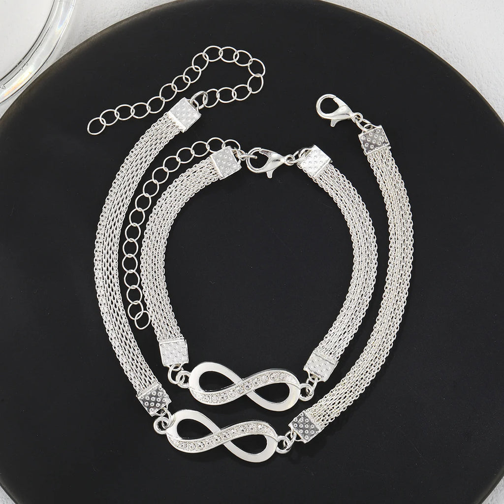 2 Pcs Set Love Heart Couple Bracelets
