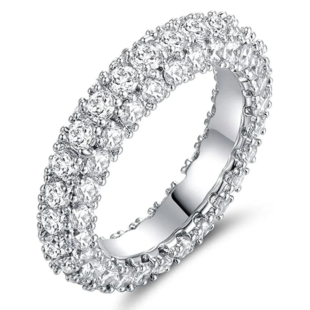 Promise Ring  Micro Paved Cubic Zirconia