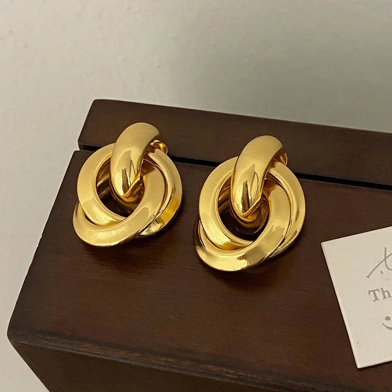 Round Stud Earrings
