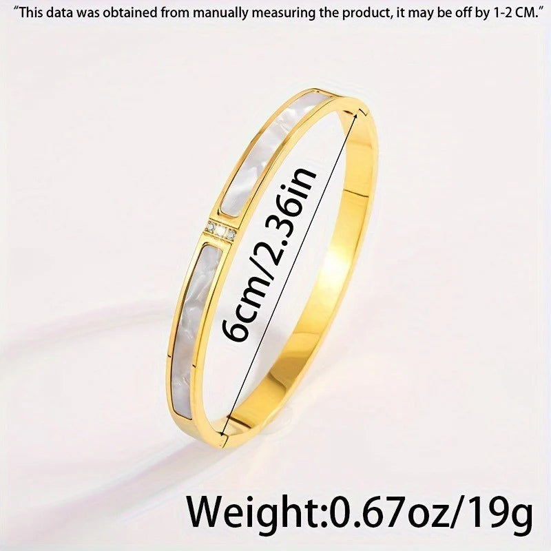 Elegant Gold Color Bangle With Sparkling Rhinestone