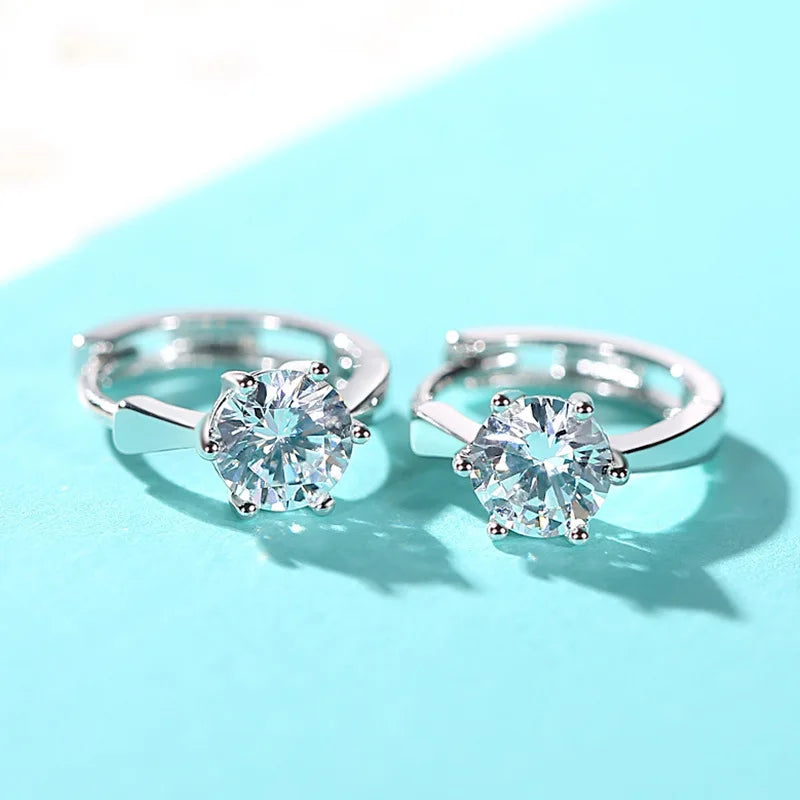 Classic Six Claw Clear  Zirconia Rose Gold Color