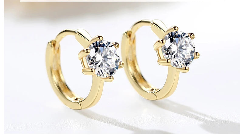 Classic Six Claw Clear  Zirconia Rose Gold Color
