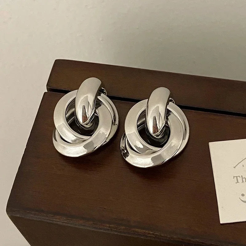 Round Stud Earrings