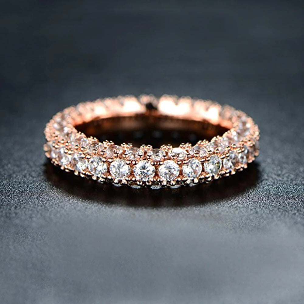 Promise Ring  Micro Paved Cubic Zirconia