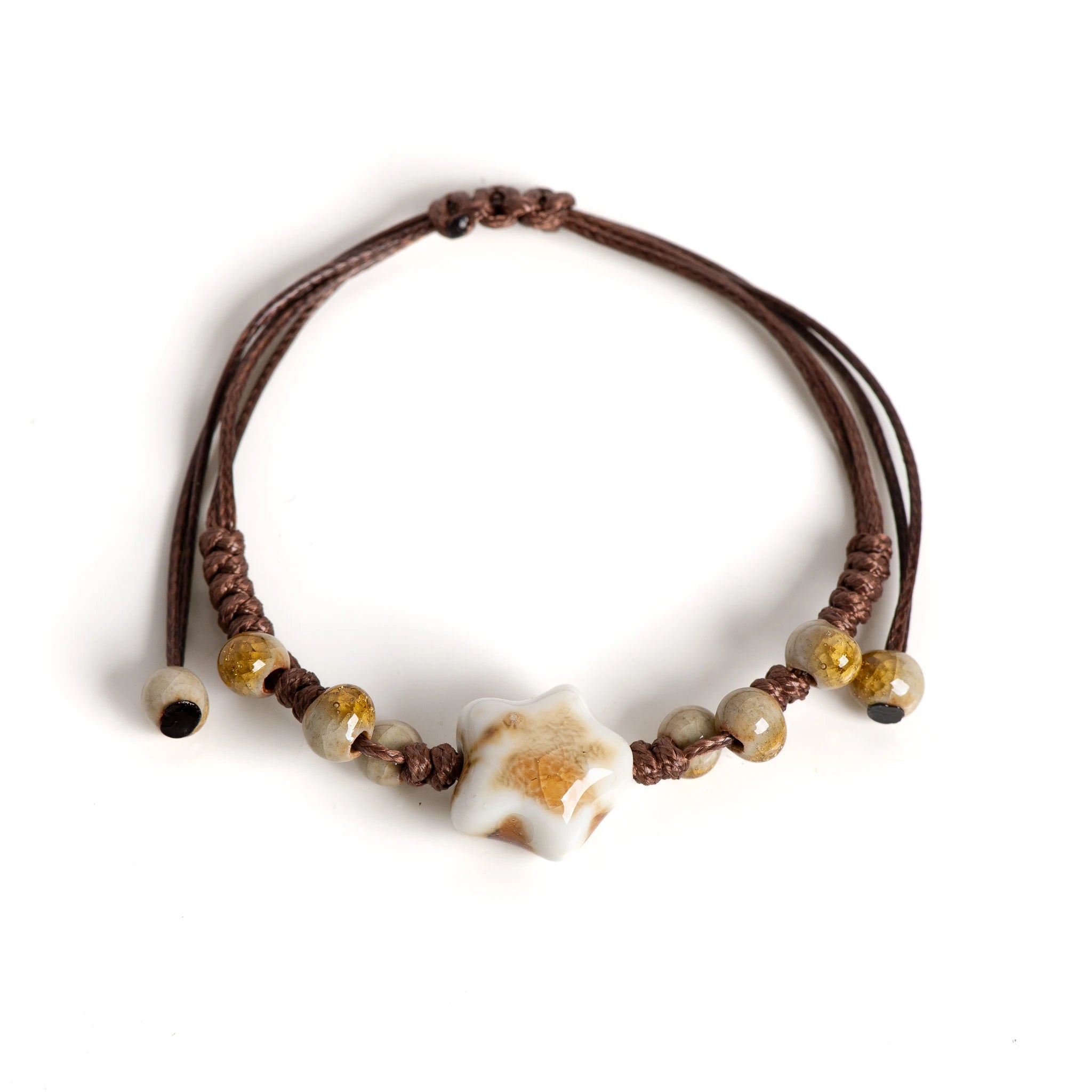 Handmade Vintage Ceramic Star Bracelet