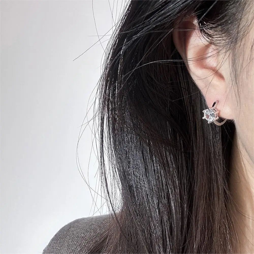 Classic Six Claw Clear  Zirconia Rose Gold Color