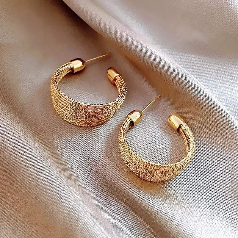 Minimalist Silver Color Multilayer Lines Rings