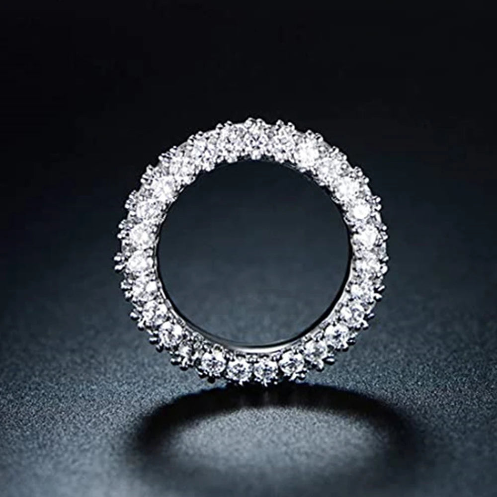 Promise Ring  Micro Paved Cubic Zirconia
