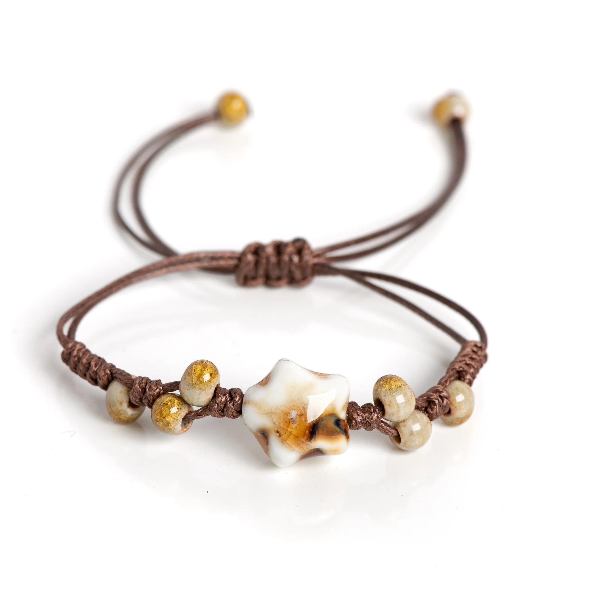 Handmade Vintage Ceramic Star Bracelet
