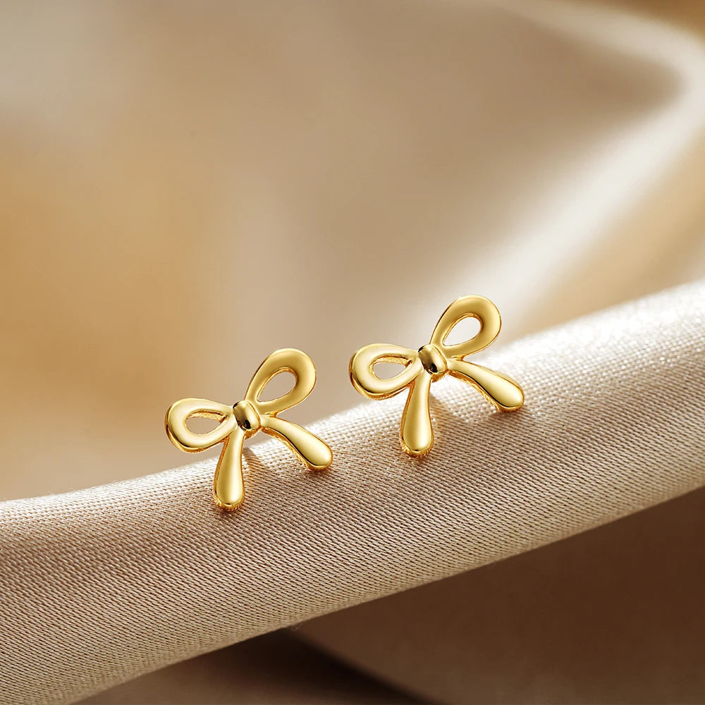 Minimalist Cute  Bow Earrings