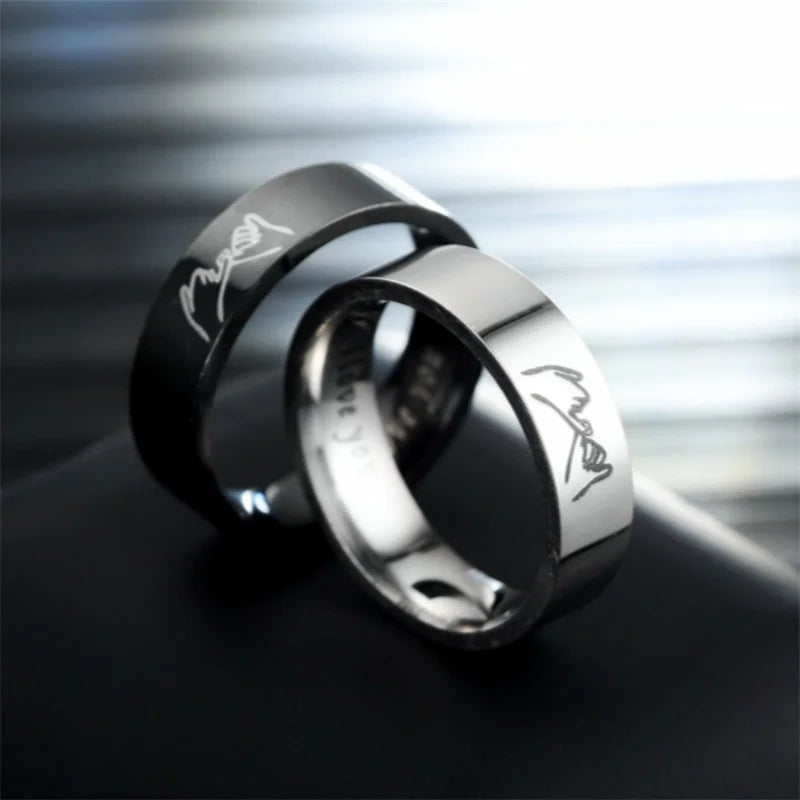 I Love You Hand in Hand Promise Ring