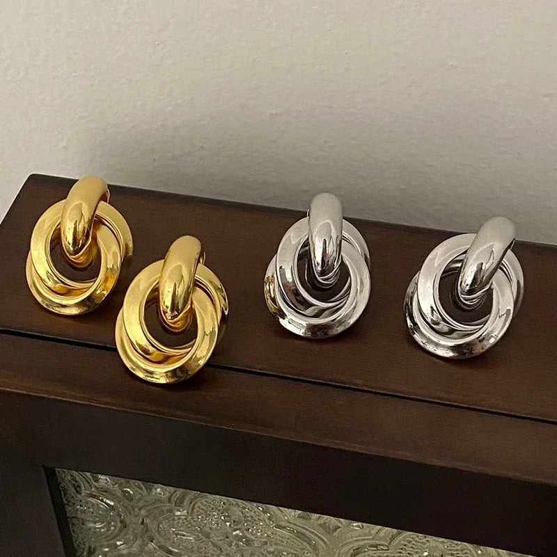 Round Stud Earrings