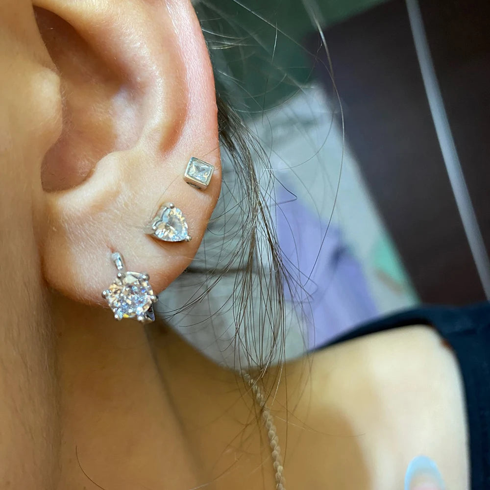 Classic Six Claw Clear  Zirconia Rose Gold Color